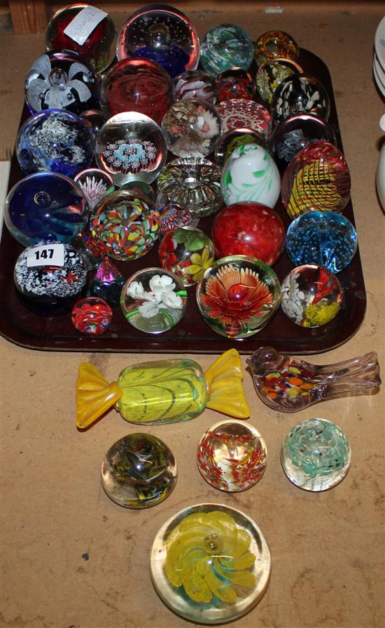 Collection of paperweights